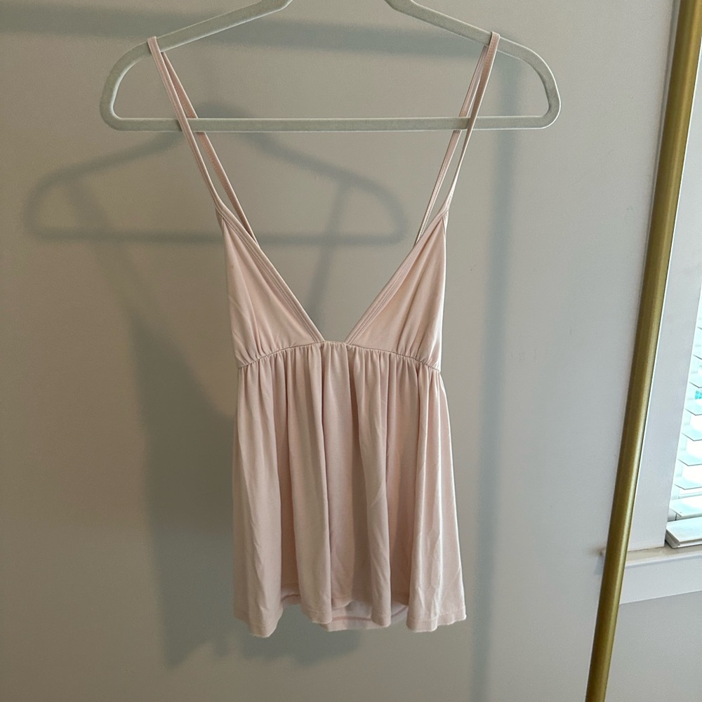 Free People babydoll tank, light pink size XS